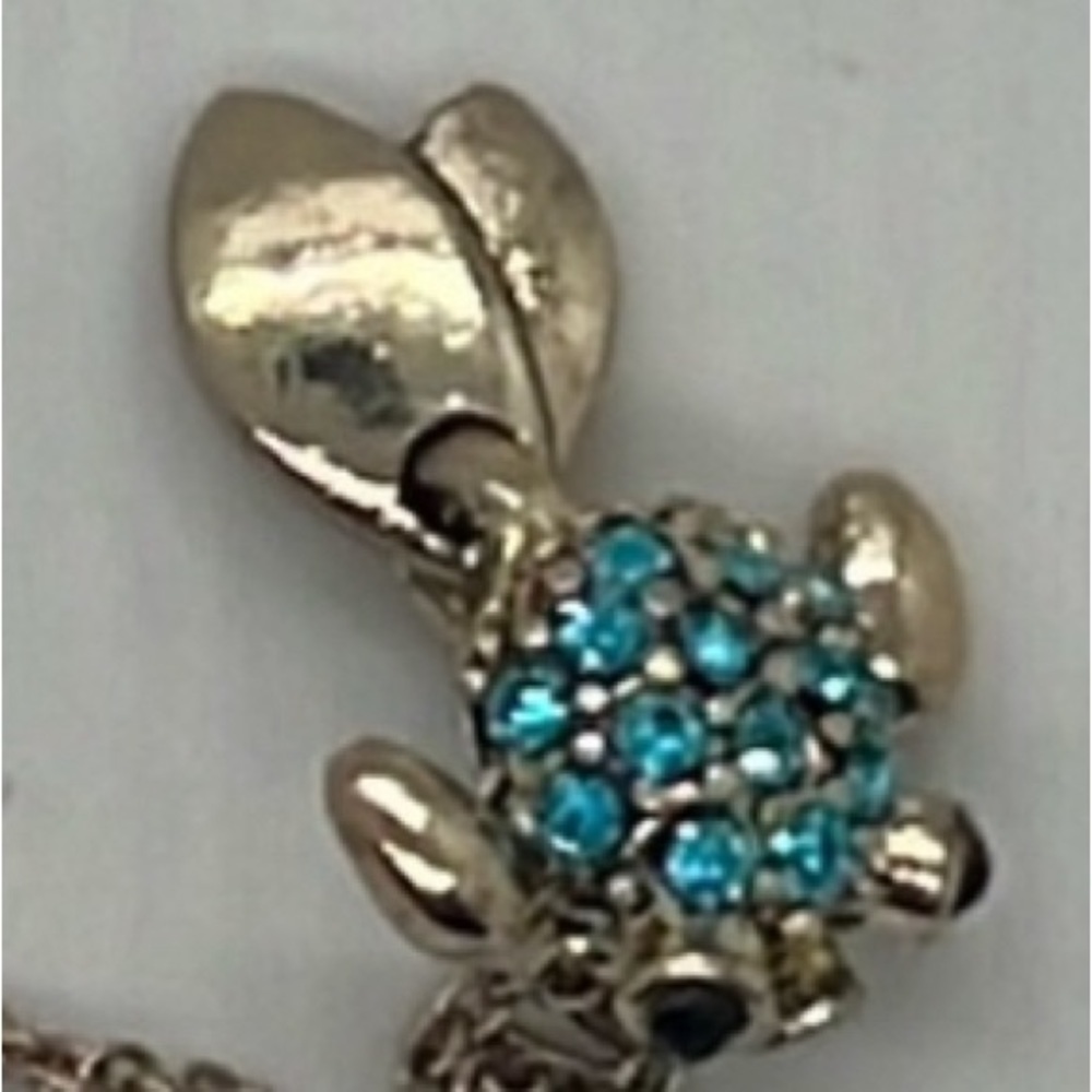 Betsy Johnson, SET! Crabby, couture, blue fish necklace and earrings